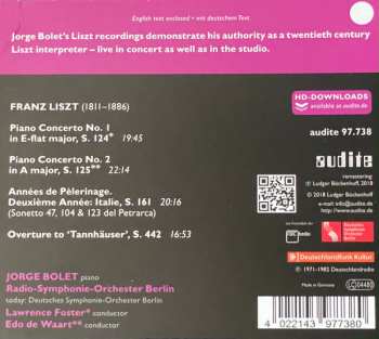 CD Franz Liszt: Piano Concertos | Années De Pèlerinage | 'Tannhäuser' Ouverture (The RIAS Recordings Vol.II)