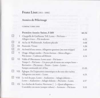 2CD Franz Liszt: The Complete Années De Pèlerinage