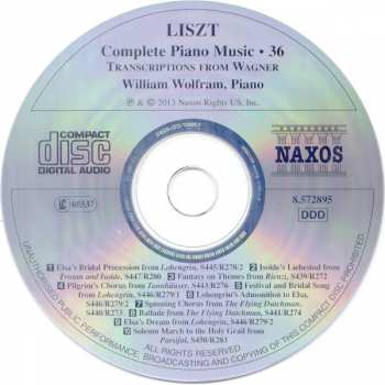 CD Franz Liszt: Transcriptions Of Wagner