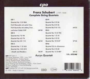 6CD/Zestaw pudełkowy Franz Schubert: Complete String Quartets 