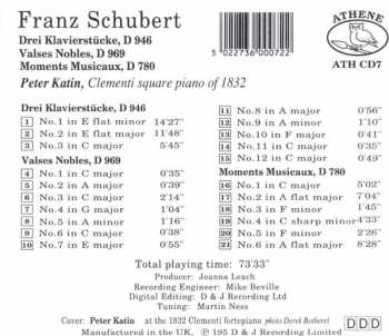 CD Franz Schubert: Drei Klavierstucke : Moments Musicaux : Valses Nobles 