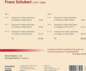 CD Franz Schubert: Complete Works For Violin And Piano