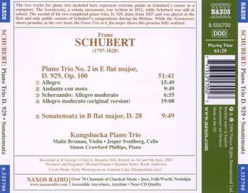 CD Franz Schubert: Piano Trio, D. 929 • Sonatensatz, D. 28