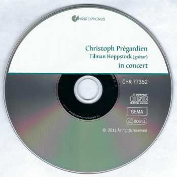 CD Franz Schubert: Prégardien & Hoppstock In Concert: Winterreise (12 Lieder) • 5 Lieder