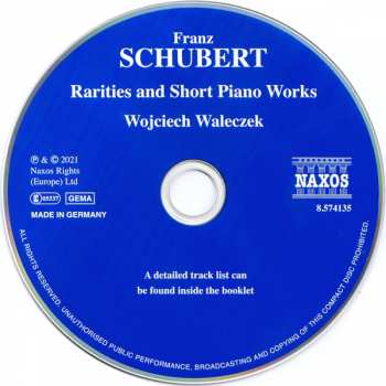 CD Franz Schubert: Rarities And Short Piano Works