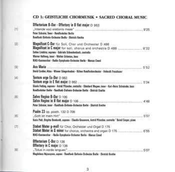 3CD Franz Schubert: 3 - Choral Music • Chormusik - Magnificat • Salve Regina • Tantum Ergo • Ave Maria • Der Lindenbaum • Ständchen • Psalm 23