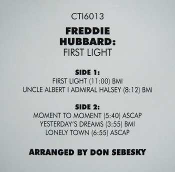LP Freddie Hubbard: First Light