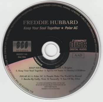 2CD Freddie Hubbard: Keep Your Soul Together / Polar AC / Skagly