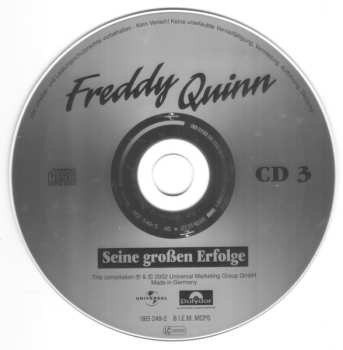 3CD/Zestaw pudełkowy Freddy Quinn: Seine Großen Erfolge