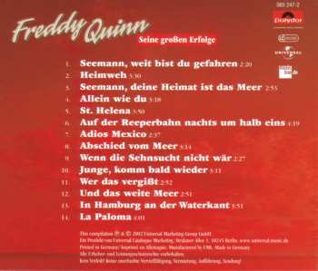 3CD/Zestaw pudełkowy Freddy Quinn: Seine Großen Erfolge