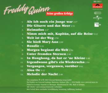 3CD/Zestaw pudełkowy Freddy Quinn: Seine Großen Erfolge