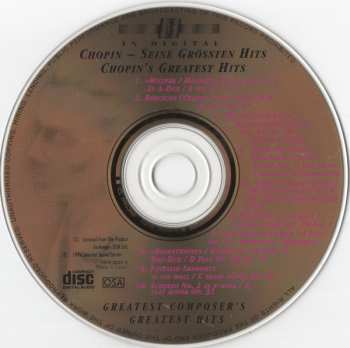 CD Frédéric Chopin: Chopin - Seine Grössten Hits / Chopin's Greatest Hits