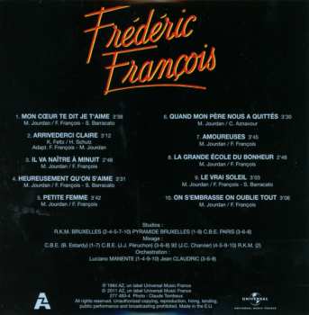 9CD/Zestaw pudełkowy Frédéric François: L'intégrale Des Albums Originaux 1984-1992