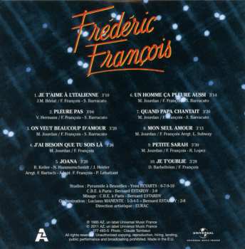 9CD/Zestaw pudełkowy Frédéric François: L'intégrale Des Albums Originaux 1984-1992