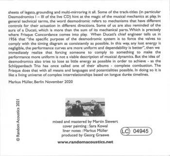 2CD Frisque Concordance: Distinct Machinery 