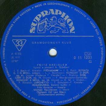 LP Fritz Kreisler: Houslista Fritz Kreisler