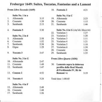 CD Johann Jakob Froberger: 1649 - Suites, Toccatas &c And A Lament