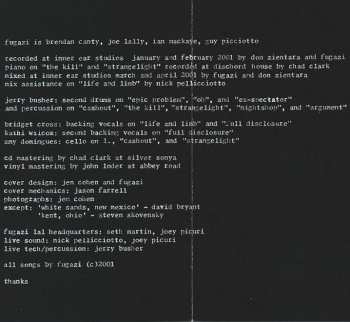 CD Fugazi: The Argument