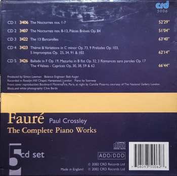 5CD/Zestaw pudełkowy Gabriel Fauré: The Complete Piano Works
