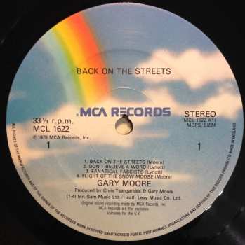 LP Gary Moore: Back On The Streets