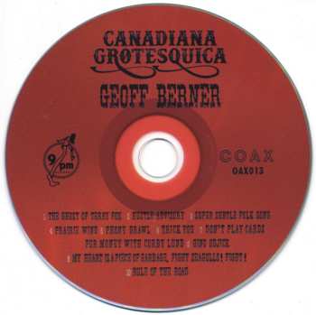 CD Geoff Berner: Canadiana Grotesquica