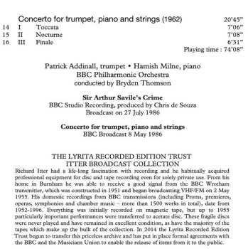 CD Geoffrey Bush: Lord Arthur Savile's Crime / Concerto For Trumpet, Piano And Strings