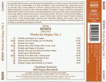 CD Georg Böhm: Works For Organ, Vol. 1