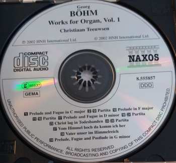 CD Georg Böhm: Works For Organ, Vol. 1