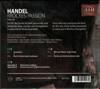 3CD/Zestaw pudełkowy Georg Friedrich Händel: Brockes-Passion