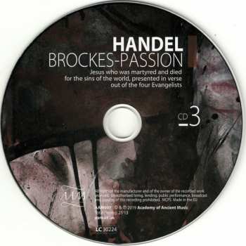 3CD/Zestaw pudełkowy Georg Friedrich Händel: Brockes-Passion