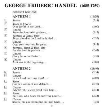 4CD/Zestaw pudełkowy Georg Friedrich Händel: Chandos Anthems (Complete)