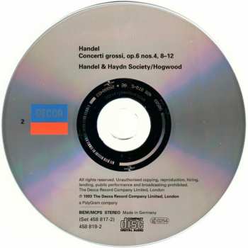 2CD Georg Friedrich Händel: Concerti Grossi, Op. 6