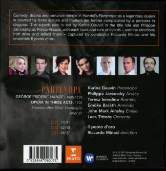 3CD/Zestaw pudełkowy Georg Friedrich Händel: Partenope