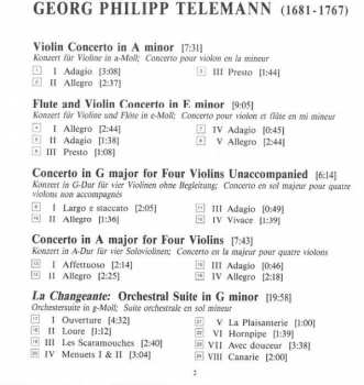 CD Georg Philipp Telemann: La Changeante Vol.1