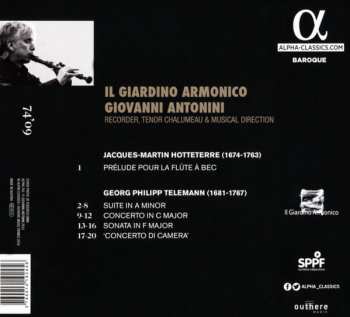 CD Giovanni Antonini: Suite, Sonata, Concerti Pour La Flûte À Bec E Les Chalumeaux