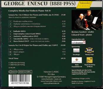 CD George Enescu: Complete Works For Violin & Piano, Vol.II