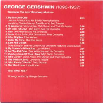 10CD/Zestaw pudełkowy George Gershwin: 1898-1937
