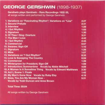 10CD/Zestaw pudełkowy George Gershwin: 1898-1937