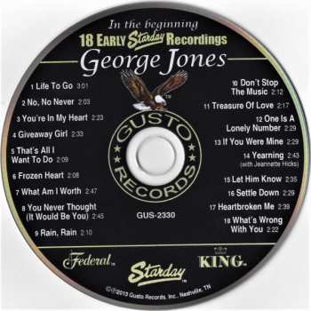 CD George Jones: In The Beginning, 18 Early Starday Recordings