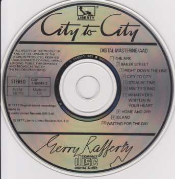 CD Gerry Rafferty: City To City