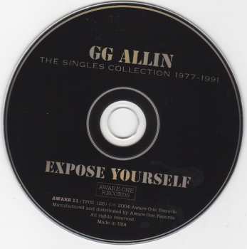 CD GG Allin: Expose Yourself - The Singles Collection 1977-1991