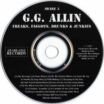 CD GG Allin: Freaks, Faggots, Drunks & Junkies