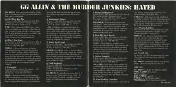 CD GG Allin & The Murder Junkies: Hated
