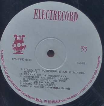 LP Gheorghe Zamfir: L'Extraordinaire Flûte De Pan De Gheorghe Zamfir = The Wonderful Pan-Pipe Of Gheorghe Zamfir