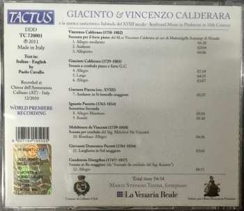 CD Giacinto Calderara & Vincenzo Calderara: E La Musica Tastieristica Sabauda Del XVIII Secolo