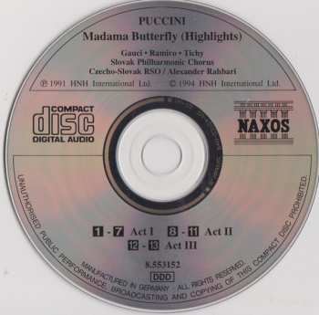 CD Giacomo Puccini: Madama Butterfly