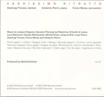 CD Gianluigi Trovesi: Vaghissimo Ritratto