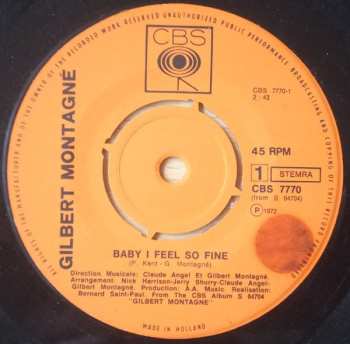 SP Gilbert Montagné: Baby I Feel So Fine / My Lord