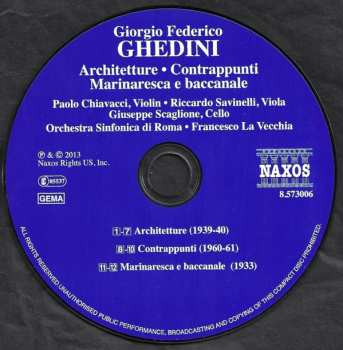 CD Francesco La Vecchia: Architetture • Contrappunti • Marinaresca E Baccanale