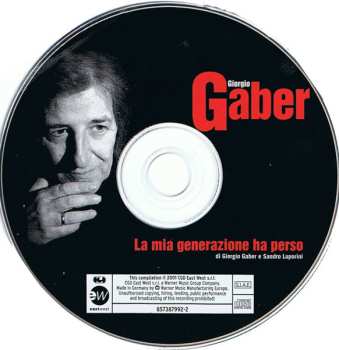 CD Giorgio Gaber: La Mia Generazione Ha Perso